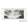 Landscape Painting of Fast Flowing Waterfall Scene
