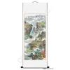 Landscape Painting of Waterfall Crashing Down a Mountainside