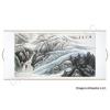 Chinese Landscape Painting Mounted on a Horizontal Scroll