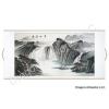 Chinese Landscape Painting Mounted on Horizontal Wall Scroll