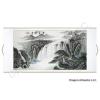 Horizontal Chinese Landscape Painting of Waterfall Scenery
