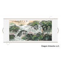 Serene Chinese Landscape Painting of Waterfalls