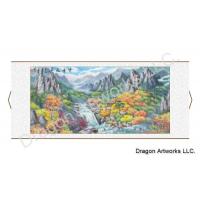 Colorful Chinese Landscape Painting Scroll
