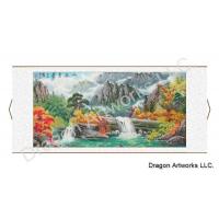 Chinese Scenery Painting Scroll of Sounding Streams in Valley