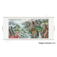 Chinese Painting Scroll of Mountain Peak Groups