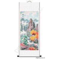 Chinese Landscape Painting Scroll of Steep Peaks
