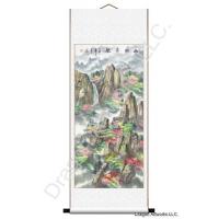 Landscape Painting of Majestic Mountain Scenery