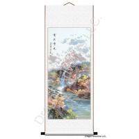 Blue Waterfall Chinese Mountain Landscape Painting